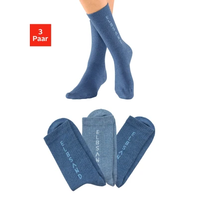 Abbildung von Elbsand Socken, (Packung, 3 Paar), mit eingestricktem Schriftzug