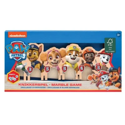 Abbildung von PAW PATROL Kugelbahn Murmelspiel aus hochwertigem Holz für Kinder
