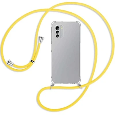 Abbildung von mtb more energy® Handykette kompatibel mit Nokia G60 5G Banana Gelb Smartphone Hülle zum Umhängen Anti Shock Full TPU Case