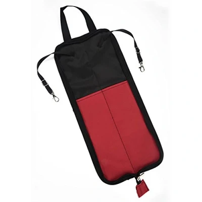 Abbildung von Drum Stick Bag, 5 Farben Lagerung Hängende Tasche Drumstick Portable Handtasche mit Griff(Rot)