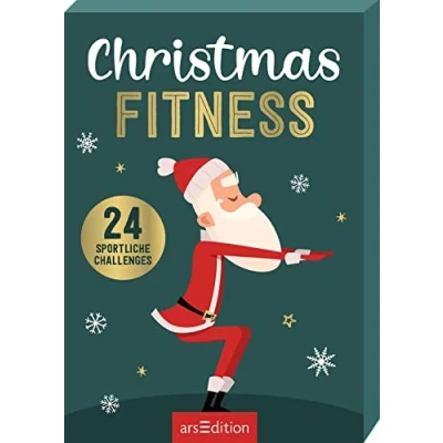 Abbildung von Christmas Fitness: 24 sportliche Challenges Adventskalender Kartenbox mit motivierenden Kärtchen