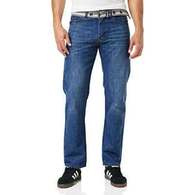 Abbildung von Enzo Herren EZ324 Straight Jeans, Blue (Midwash), W48/L32 (Size:48 R)