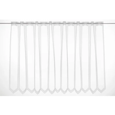 Abbildung von Gardinen Kranzusch Scheibengardine Schlichter Jacquard 90 cm hoch weiß Wunschbreite frei wählbar durch gekaufte Menge in 12,5 Schritten Meterware