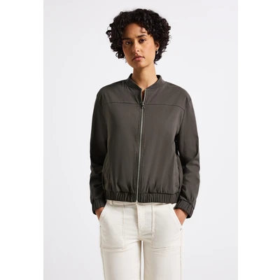 Abbildung von Street One Blouson IN Unifarbe Bomberjacke, Damen, Größe: 34, Braun