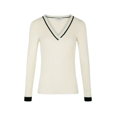 Abbildung von Morgan WITH Vneck Strickpullover, Damen, Größe: XL, Ivoire