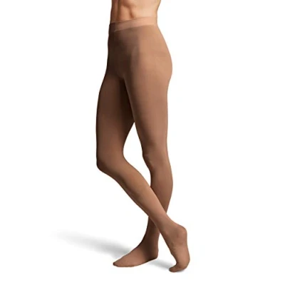 Abbildung von Bloch Contoursoft Damen Strumpfhose mit Fuß, Kaffeebraun, Größe S/M