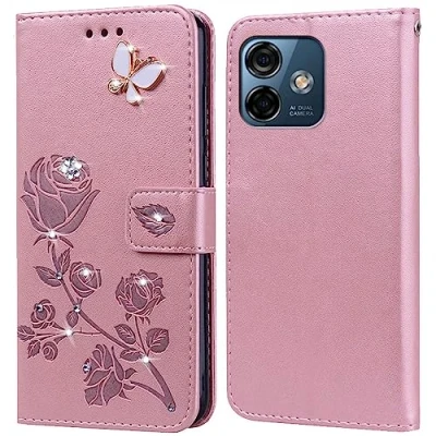 Abbildung von Hülle für Ulefone Note 16 Pro Handyhülle,Klappbar Tasche Case,Standfunktion,Kartenfach,Silikon Bumper,Stoßfeste Schutzhülle Cover