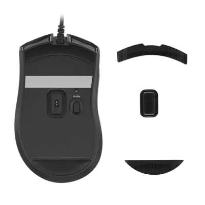 Abbildung von kwmobile Mouse Feet Sticker kompatibel mit Razer Mamba Elite Wired Ersatz Glider Mausfüße passgenau Maus Glides in Schwarz