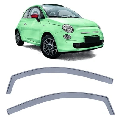 Abbildung von Windabweiser Regenabweiser Windschutz Schwarz Smoke für Fiat 500 500C 312 ab 07