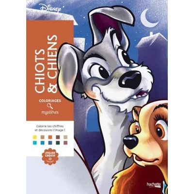 Abbildung von Coloriages mystères Disney Chiots et chiens: Coloriez les chiffres découvrez images !