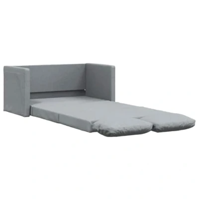 Abbildung von vidaXL Sofa Bodensofa mit Schlaffunktion Hellgrau 112x174x55 cm Stoff