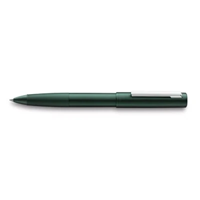 Abbildung von LAMY aion Tintenroller 377 Rollpen aus nahtlos tiefgezogenem Aluminium in der Farbe Dunkelgrün Mit hochglanzpoliertem Clip Edelstahl Mine M 63 schwarz Strichbreite
