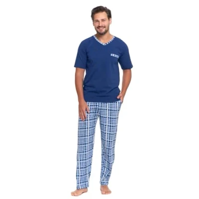 Abbildung von Neti Herren Schlafanzug lang Pyjama Nachtanzug100% Baumwolle M 3XL (DE/NL/SE/PL, Alphanumerisch, XXL, Regular, 3500 002)