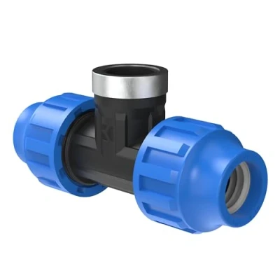 Abbildung von Kirchhoff T Übergangsstück mit Innengewinde Kunststoff 3/4&quot; x 25 mm für HDPE Rohr 3X 5X Fittinge Verschiedene Größen DVGW geprüft Trinkwasserqualität, schwarz, 984844617