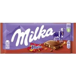 Abbildung von Milka &amp; Daim 1 x 100g I Alpenmilch Schokolade mit Mandel Karamell Stückchen aus 100% Tafelschokolade