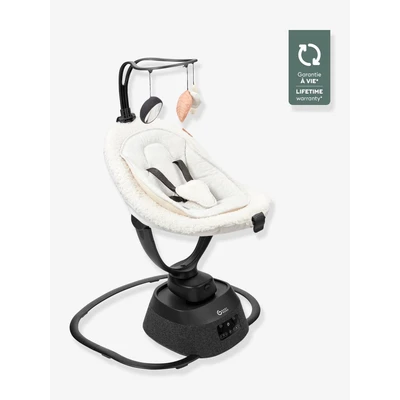Abbildung von Babymoov Babyschaukel Swoon Evolution Curl White elektrische Babywippe mit 8 Schaukelbewegungen, 360 rotierbarer Sitz, 12 Melodien