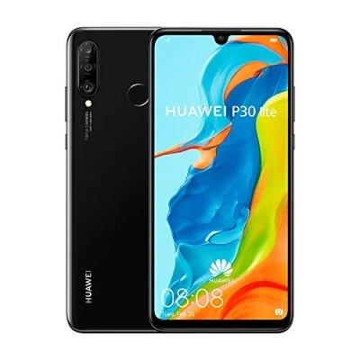Abbildung von HUAWEI P30 Lite (128 GB, 4 GB RAM) 6,15&quot; Display, AI Triple Kamera, 32MP Selfie, Doppel SIM Globale 4G LTE GSM Fabrik entriegelte MAR LX3A (Midnight Black)