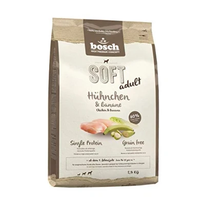 Abbildung von bosch HPC SOFT Hühnchen &amp; Banane halbfeuchtes Hundefutter für ausgewachsene Hunde aller Rassen Single Protein grain free 1 x 2.5 kg