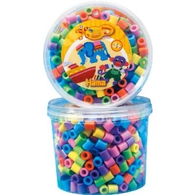 Abbildung von Hama Perlen Bügelperlen Dose Maxi Mix Pastell 600