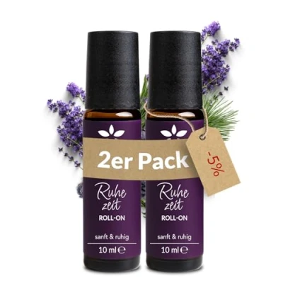 Abbildung von Heldengrün® Bio Roll On &quot;Ruhezeit&quot; [100% NATURREIN] Anti Stress Duft Dermatologisch getestet Stressfrei mit Lavendel &amp; Zirbe 2 in 1: Pflege x 10 ml