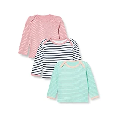 Abbildung von Care Baby Langarmshirts aus weicher gerippter Baumwolle, 3er Pack Rose (534), 68