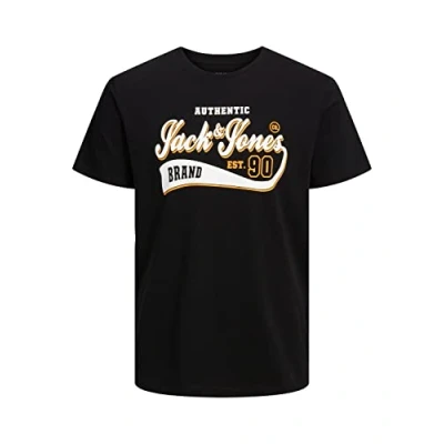 Abbildung von Jack &amp; Jones Junior Jjelogo TEE NECK Tshirt print für Kinder, Größe: 152, Black