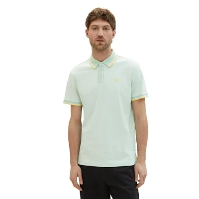 Abbildung von TOM Tailor Poloshirt, Herren, Größe: Medium, White mint twotone