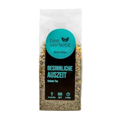 Abbildung von teeverliebt Besinnliche Auszeit Winter Edition Kräutertee 90 g loser Kräutetee aromatisiert leckere Tee Mischung ideal als Geschenk