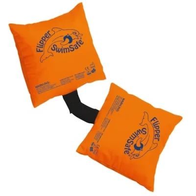 Abbildung von Flipper SwimSafe 1080 Schwimmkissen für Kleinkinder aus Baumwolle, sichere Schwimmhilfe mit verstellbarem Gummiband zum Schwimmen lernen
