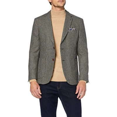 Abbildung von Pierre Cardin Herren Smart Casual Sakko Michel3 Voyage Travelsakko Blazer, Beige (Macadamia 7820), (Herstellergröße: 26)