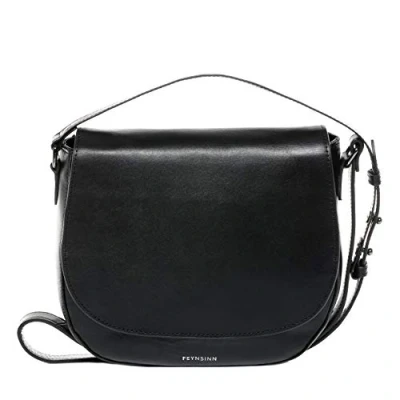 Abbildung von FEYNSINN Abendtasche Leder Umhängetasche Damen ZOE, Schultertasche Echtleder für Damen, Handtasche schwarz