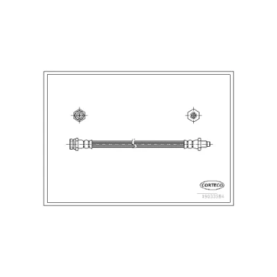 Abbildung von CORTECO 19033584 Bremsschläuche Hinterachse 230 MITSUBISHI: Outlander I SUV, Lancer 7 Limousine