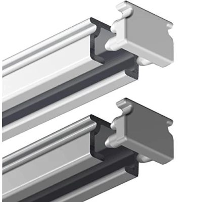Abbildung von Gardinenschiene eckige Schleuderschiene, Garduna, 1 läufig, gebohrt, Aluminium