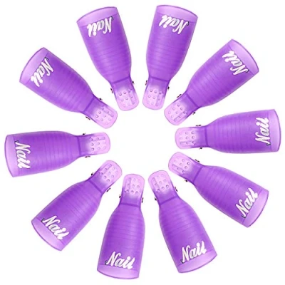 Abbildung von SWKJ 10 Stück Set Nagellackentferner Clips Acryl Gel Polish Remover Nägel Kunst Kappe für Fußnägel &amp; Finger UV Entfernen