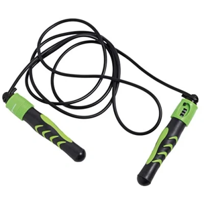 Abbildung von Schildkröt Fitness Springseil JUMP ROPE (black green), mit Zählwerk, in 4C Box, Keine Farbe