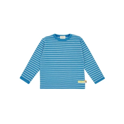 Abbildung von loud + proud Gestreift Strickpullover für Kinder, Größe: 74/80, Azur