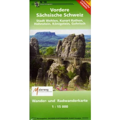 Abbildung von Vordere Sächsische Schweiz Stadt Wehlen, Kurort Rathen, Hohnstein, Königsten, Gohrisch: Wander und Radwanderkarte. 1:15000 GPS fähig, wetterfest,reißfest