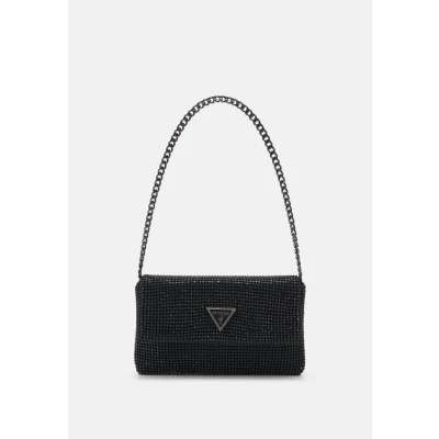 Abbildung von Guess Zalina FLAP Clutch, Damen, Größe: One Size, Black