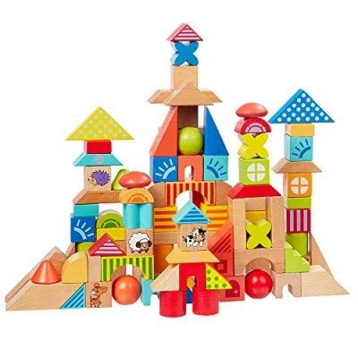 Abbildung von howa Spielbausteine, (100 St), Holzbausteine