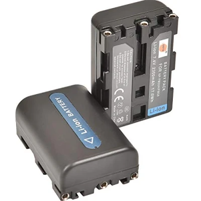 Abbildung von 2 Pack NP FM50 FM55H DSTE Ersatz Batterie Akku Kompatibel für Sony FM30 FM51 CCD TR108,CCD TR208,CCD TRV116,CCD TRV118,CCD TRV126,CCD TRV128,CCD TRV138 Kamera,npf Akkuladegerät