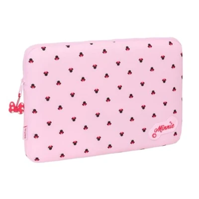 Abbildung von Safta Minnie Mouse NAIVE Laptoptasche 39,6 cm (15,6 Zoll), ideal für Kinder verschiedener Altersgruppen, bequem und vielseitig, Qualität Widerstandsfähigkeit, 39,5 x 3,5 27,5 cm, hellrosa, M,