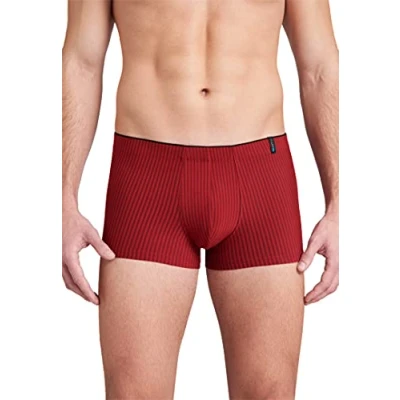 Abbildung von Schiesser Herren Unterwäsche Shorts atmungsaktiv und weich Long Life Soft, Cranberry_149047,XXL