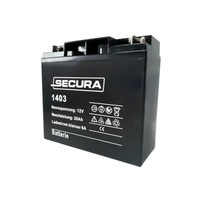 Abbildung von SECURA Gel Batterie 12Volt 20AH verstärkt Rasentraktor kompatibel mit Castelgarden