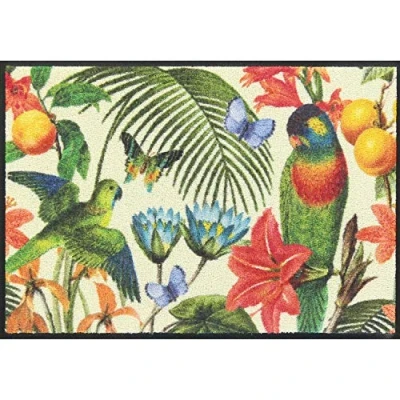 Abbildung von Salonloewe Fußmatte JARDIN MAJORELLE Wohnmatte 50 x 75 cm, Rechteckig, Höhe: 7 mm, In und Outdoor, waschbar bei 40 Grad trocknergeeignet