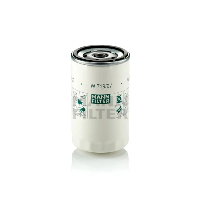 Abbildung von MANN FILTER W 719/27 Ölfilter 3/4 16 UNF mit einem Rücklaufsperrventil Anschraubfilter FORD: Transit Mk4 Kastenwagen, FIESTA 5, Fusion Kombi