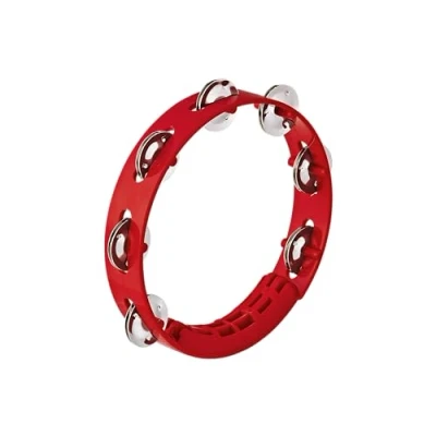 Abbildung von Nino Percussion Compact Tambourine Instrument Musikinstrument für Kinder ab 3 Jahren Durchmesser 8 Zoll Kunststoff, Rot (NINO49R)