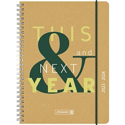 Abbildung von BRUNNEN Schülerkalender „This&amp;Next“ 2023/2024 2 Seiten = 1 Woche A5 natur
