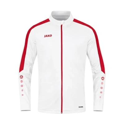 Abbildung von JAKO Kinder Polyesterjacke Power, Weiß/Rot, 128