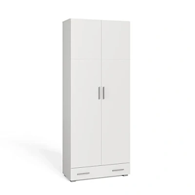 Abbildung von Vicco Aktenschrank Ingo, Weiß, 80 x 204 cm mit Schublade