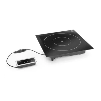 Abbildung von HENDI Induktionsheizplatte, Induktionsheizung, LED Anzeige, Touch Steureung, Leistungsregulierung in 10 Stufen einstellbar, elektronischen überhitzungsschutz, 230V, 1000W, 350x350mm, Schwarz